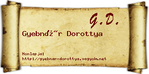 Gyebnár Dorottya névjegykártya