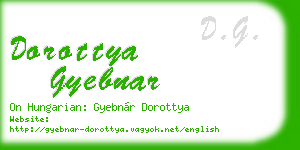 dorottya gyebnar business card